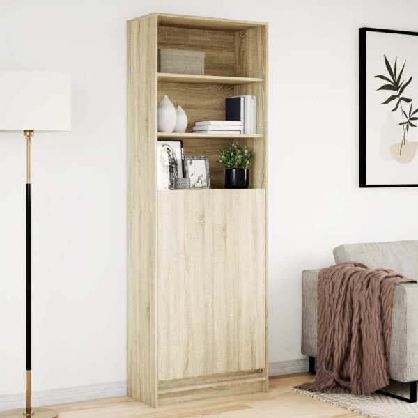 Credenza Con Led Rovere Sonoma 69x32,5x200 Cm In Truciolato - Image 4
