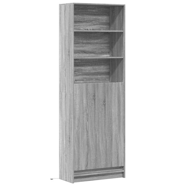 Credenza Con Led Grigio Sonoma 69x32,5x200 Cm In Truciolato - Image 3
