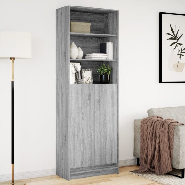 Credenza Con Led Grigio Sonoma 69x32,5x200 Cm In Truciolato - Image 4
