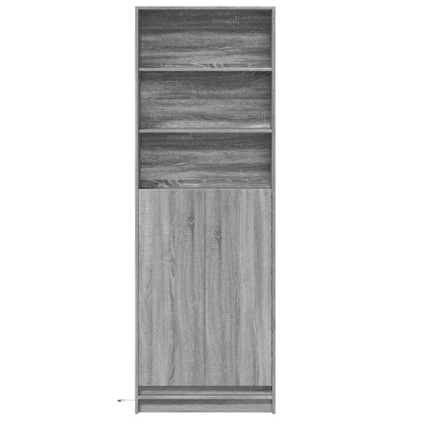 Credenza Con Led Grigio Sonoma 69x32,5x200 Cm In Truciolato - Image 6