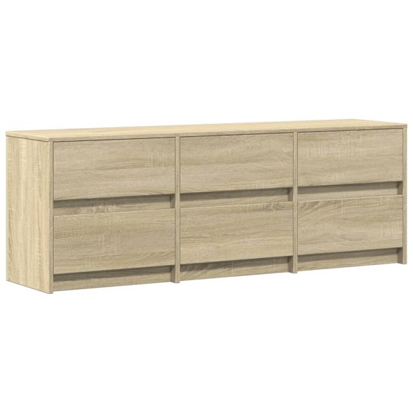 Mobile Porta Tv Con Led Rovere Sonoma 140x34x50cm In Truciolato - Image 3