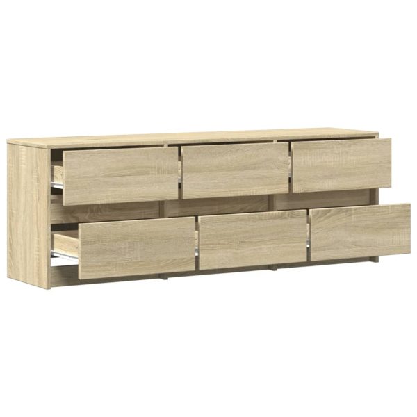 Mobile Porta Tv Con Led Rovere Sonoma 140x34x50cm In Truciolato - Image 6