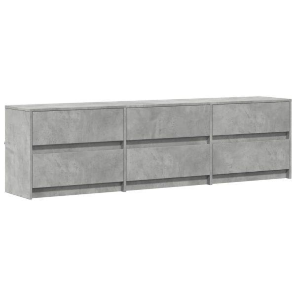 Mobile Porta Tv Con Led Grigio Cemento 180x34x50cm Truciolato - Image 3