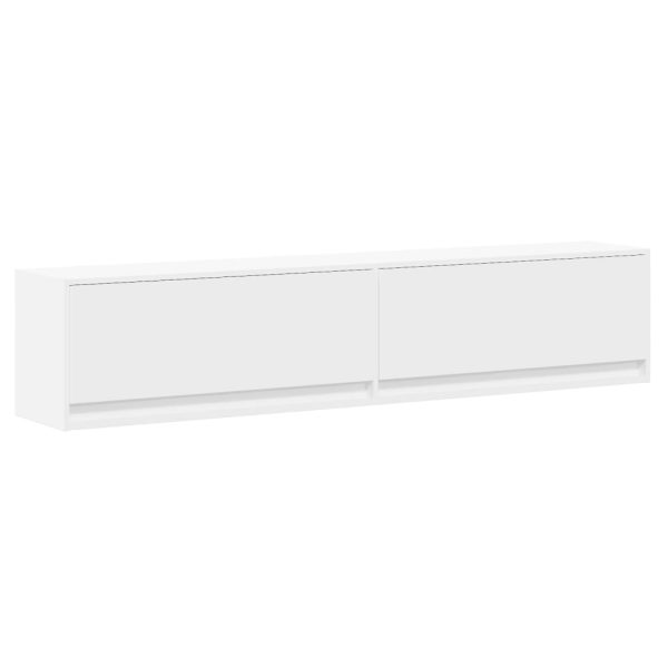 Mobile Tv A Parete Con Led Bianco 180x31x38 cm - Image 3