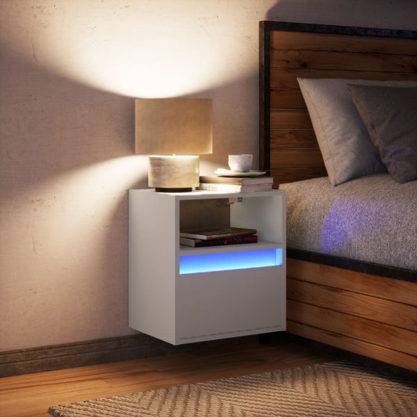 Comodino A Parete Con Luci Led Bianco - Image 4