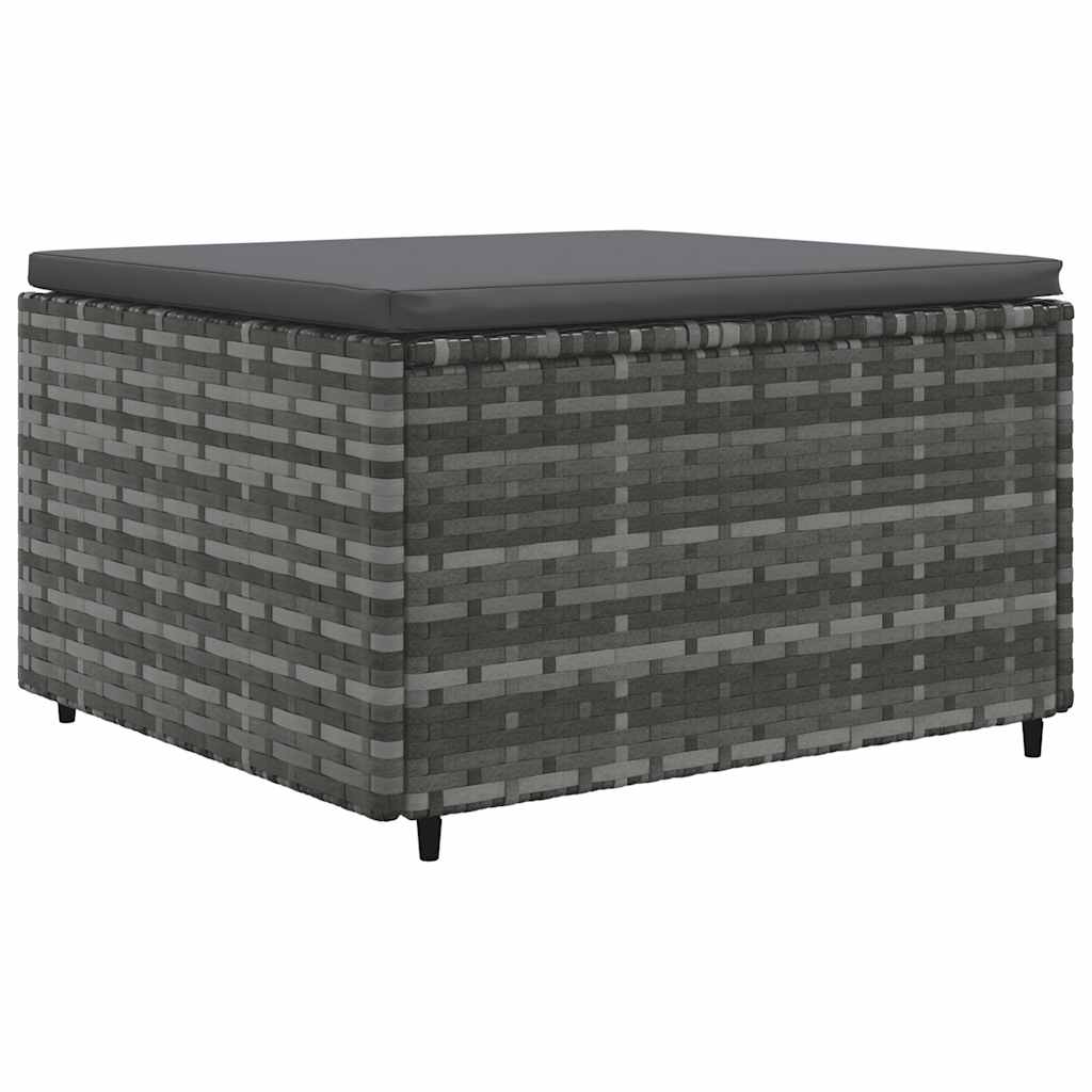 Set Divani Da Giardino 6 Pz Con Cuscini In Polyrattan Grigio - Image 4