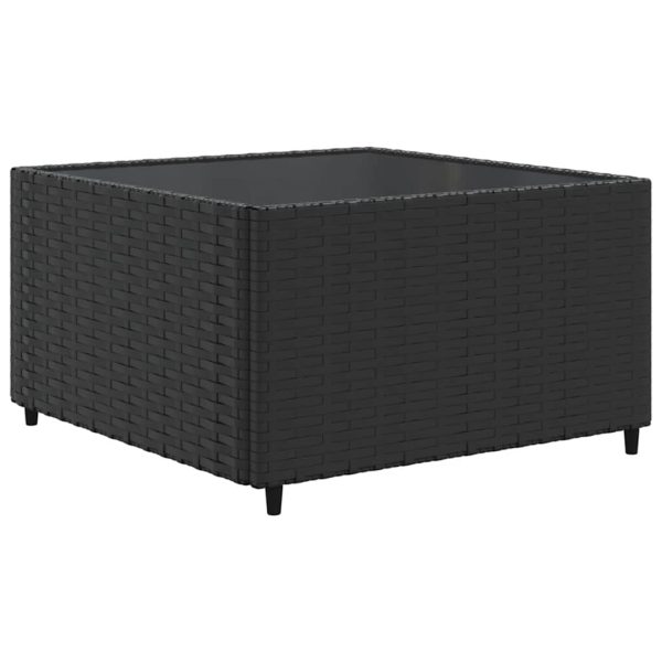 Set Salotto Da Giardino Con Cuscini 7pz Nero Polyrattan - Image 6
