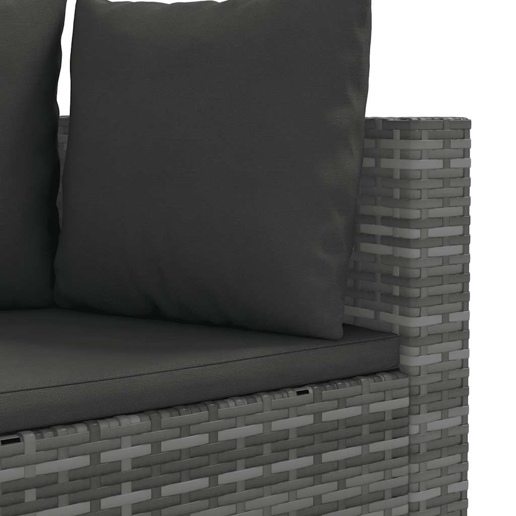 Set Divani Da Giardino 7 Pz Con Cuscini Grigio In Polyrattan - Image 6