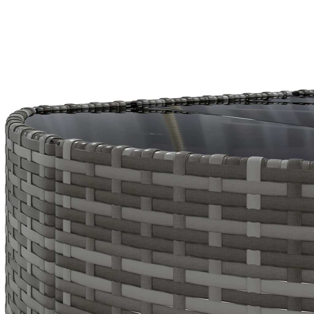 Set Divano Da Giardino 5 Pz Con Cuscini Grigio In Polyrattan - Image 6