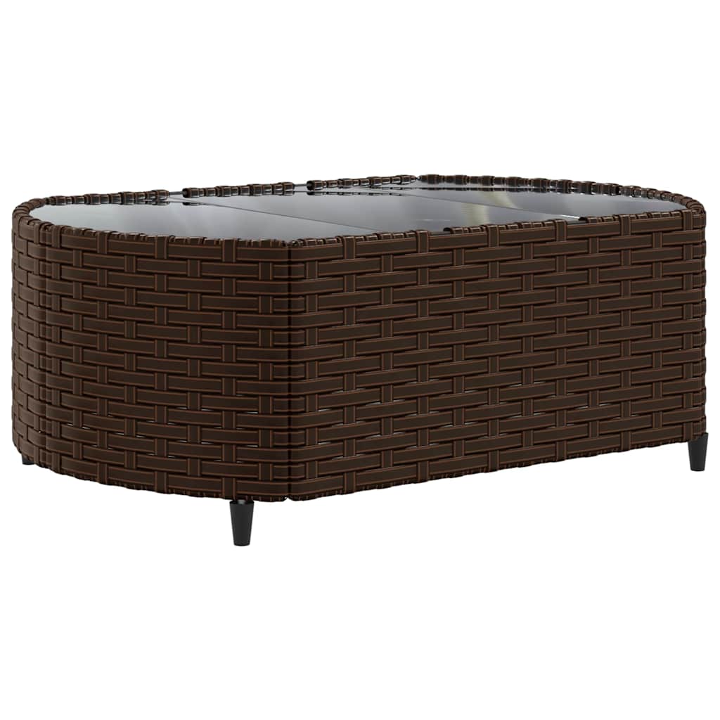 Set Divano Da Giardino 5 Pz Con Cuscini Marrone In Polyrattan - Image 4