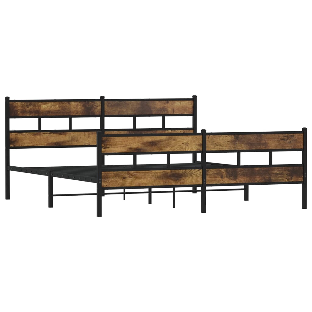 Giroletto Senza Materaso In Metallo Rovere Fumo 200x200 cm - Image 3