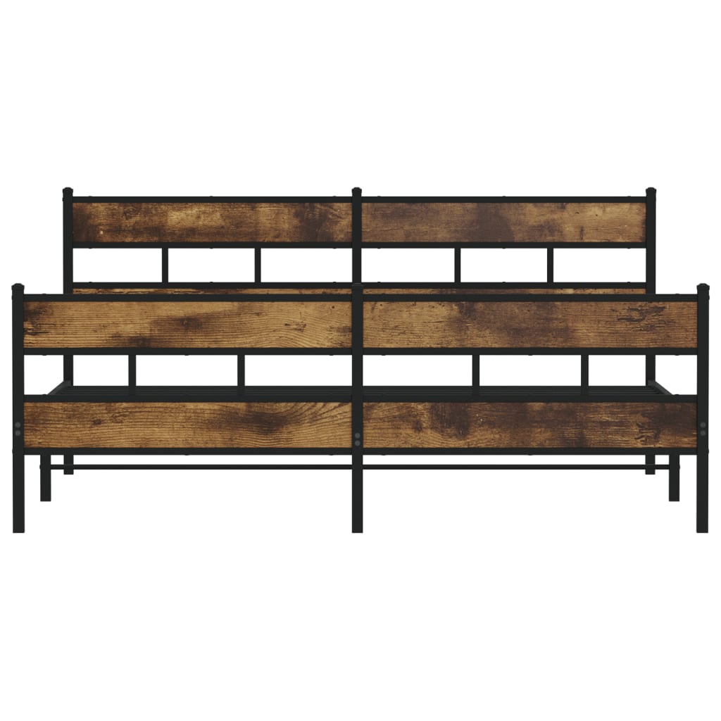 Giroletto Senza Materaso In Metallo Rovere Fumo 200x200 cm - Image 4