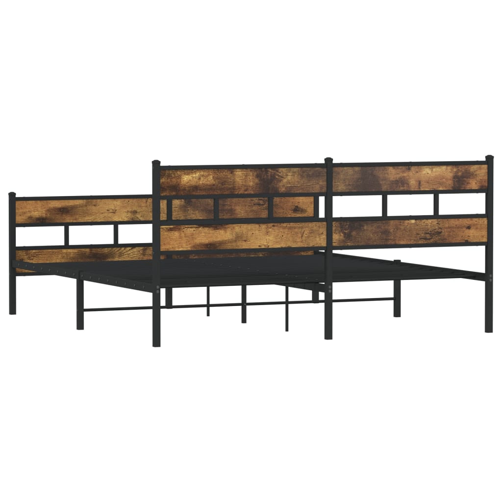Giroletto Senza Materaso In Metallo Rovere Fumo 200x200 cm - Image 6