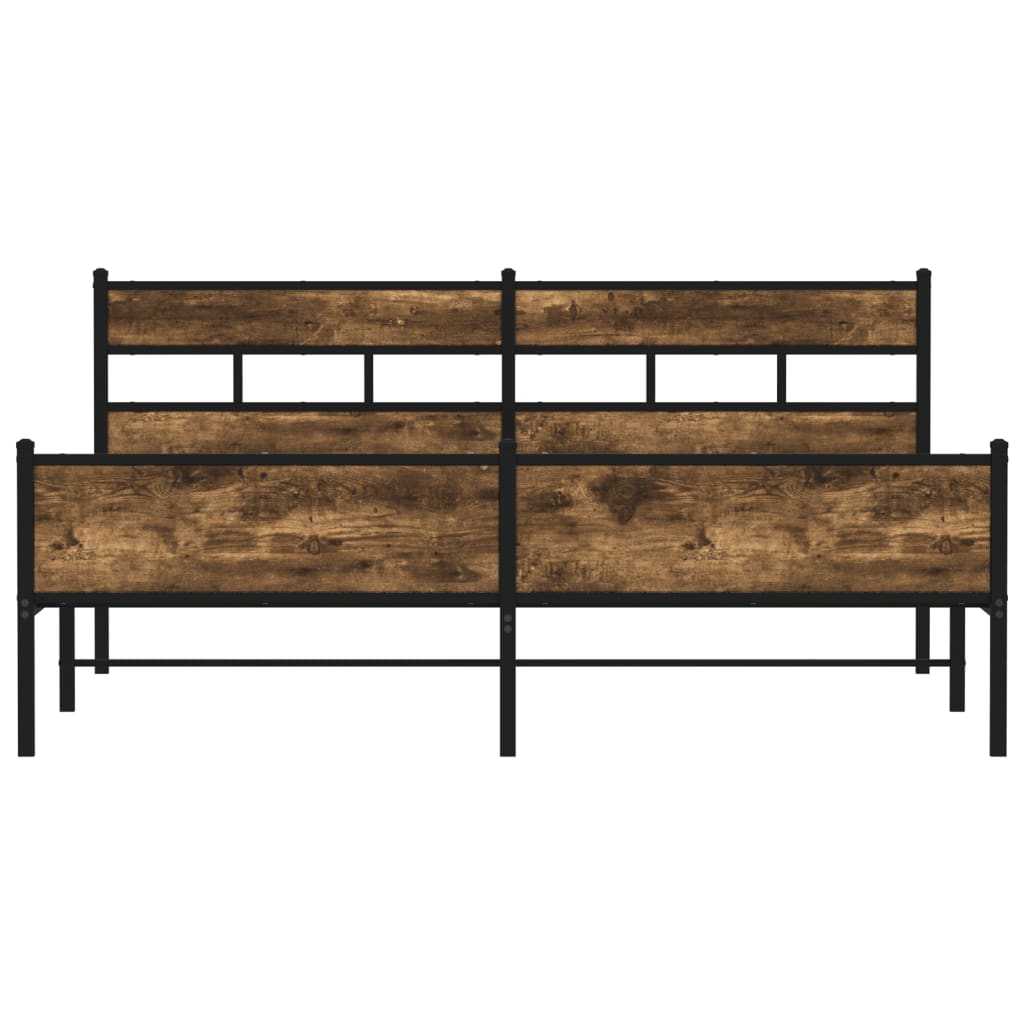 Giroletto Senza Materaso In Metallo Rovere Fumo 180x200 cm - Image 4