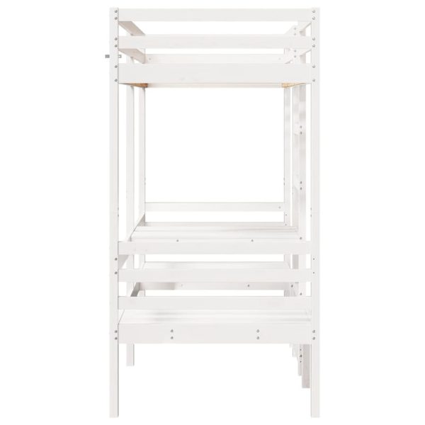 Giroletto Soppalco Con Scrivania E Sedie Bianco 80x200cm Pino - Image 6