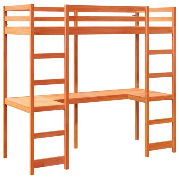 Giroletto Soppalco Senza Materasso Marrone Cera 80x200cm Pino - Image 3