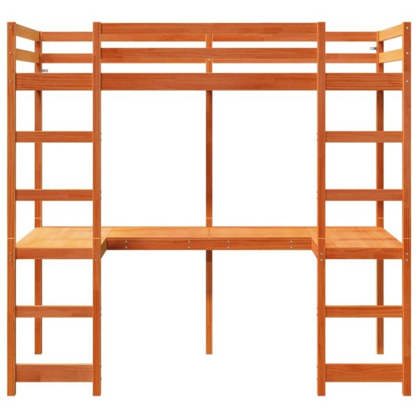 Giroletto Soppalco Senza Materasso Marrone Cera 80x200cm Pino - Image 5