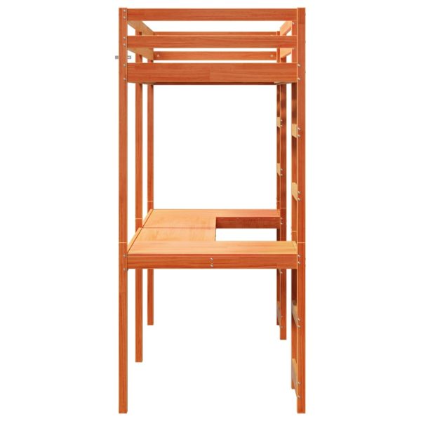 Giroletto Soppalco Senza Materasso Marrone Cera 80x200cm Pino - Image 6