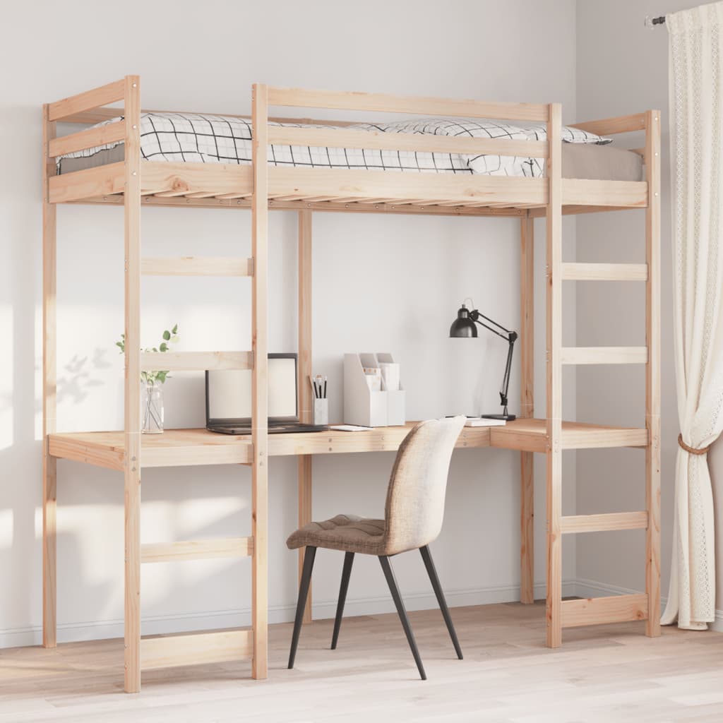 Giroletto Soppalco Senza Materasso 75x190cm Legno Massello Pino