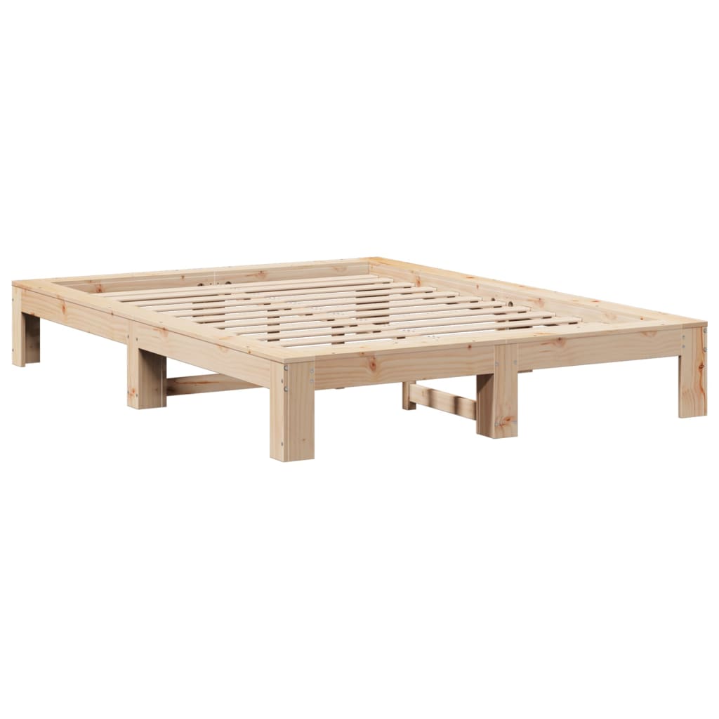 Letto Senza Materasso 135x190 Cm In Legno Massello Di Pino - Image 3