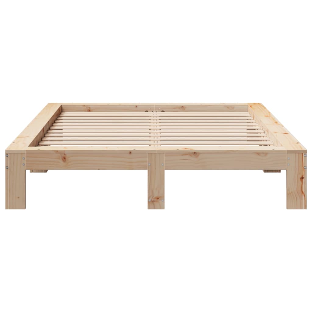 Letto Senza Materasso 135x190 Cm In Legno Massello Di Pino - Image 4
