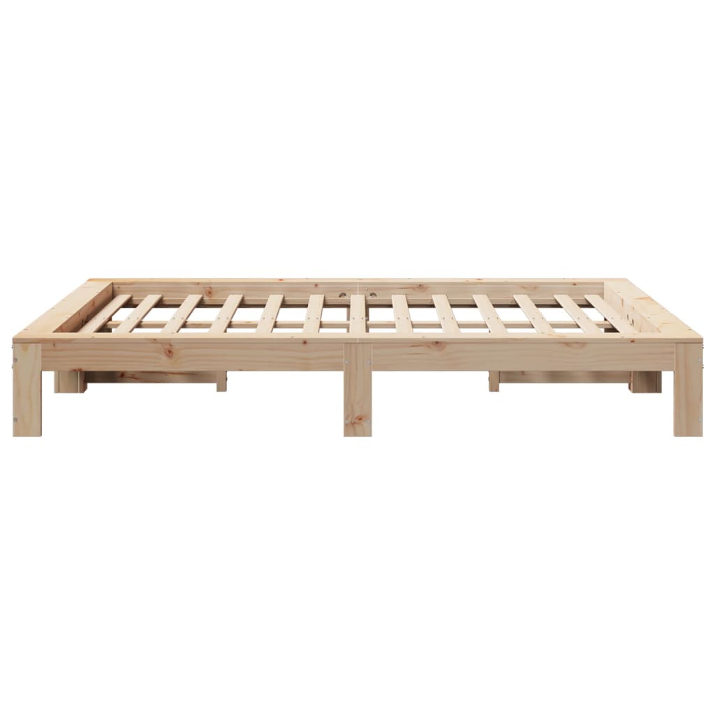 Letto Senza Materasso 135x190 Cm In Legno Massello Di Pino - Image 5