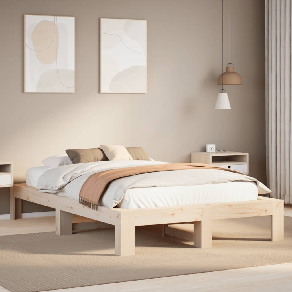 Letto Senza Materasso 120x190 Cm In Legno Massello Di Pino