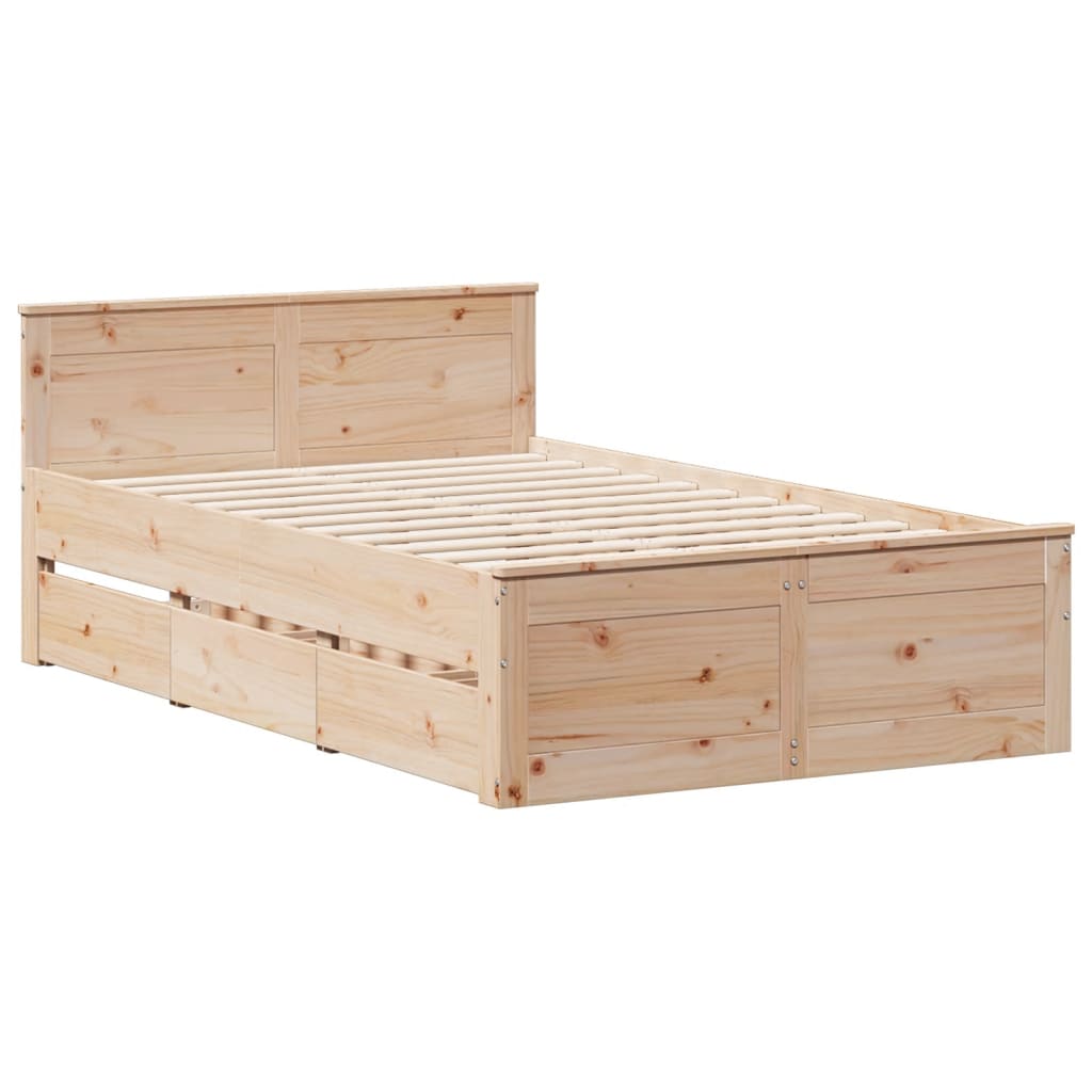 Giroletto Senza Materasso Con Testata 120x190 Cm Massello Pino - Image 3