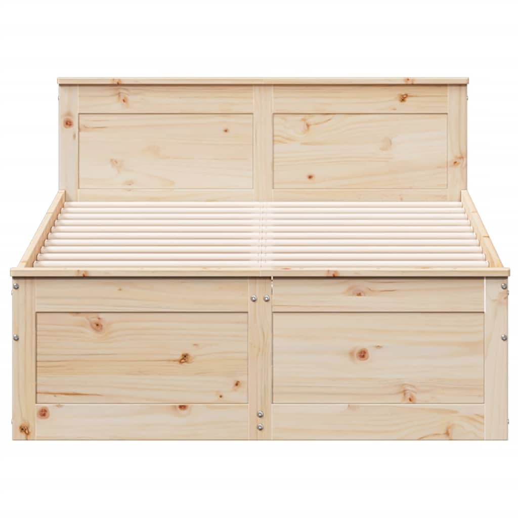 Giroletto Senza Materasso Con Testata 120x190 Cm Massello Pino - Image 4