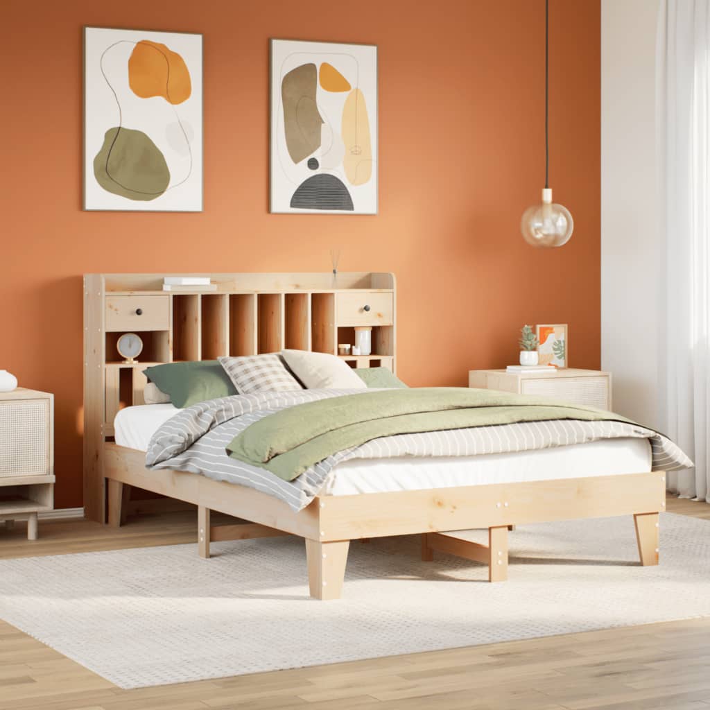 Letto Senza Materasso 150x200 Cm In Legno Massello Di Pino