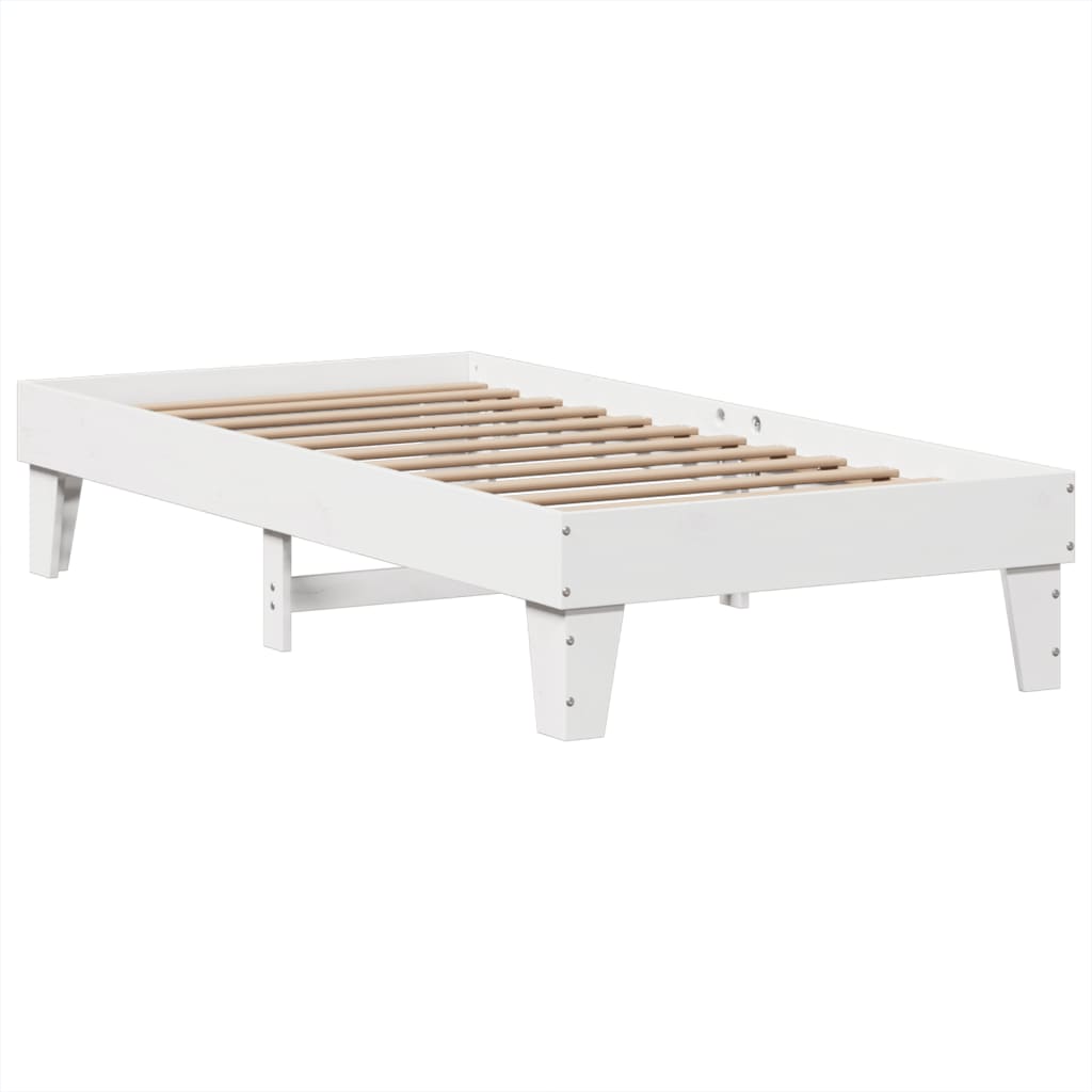 Giroletto Senza Materasso Bianco 100x200 Cm Legno Massello Pino - Image 5