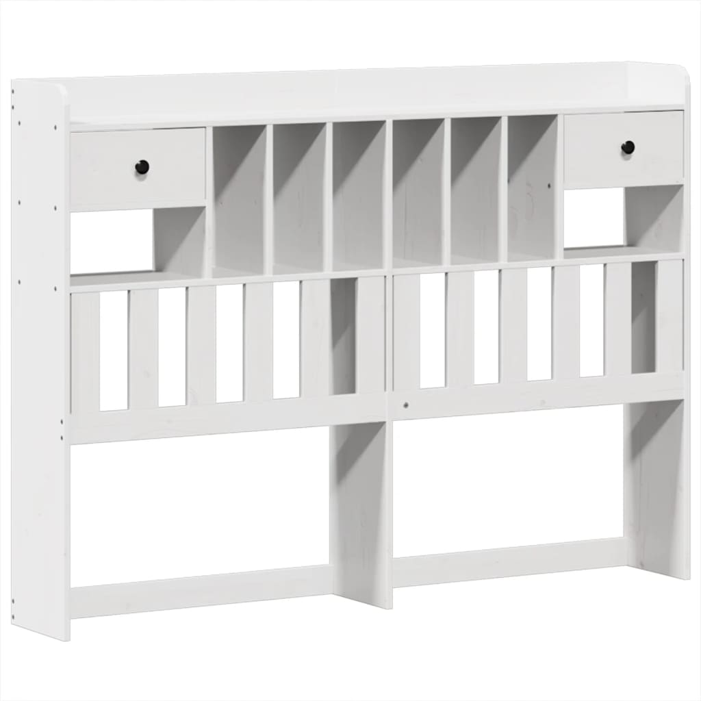 Letto Senza Materasso Bianco 140x190 Cm Legno Massello Di Pino - Image 6