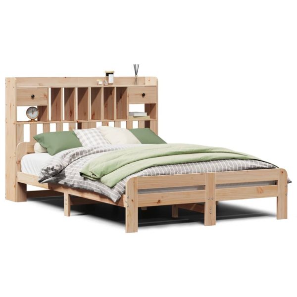 Letto Libreria Senza Materasso 140x190 Cm In Legno Di Pino - Image 2