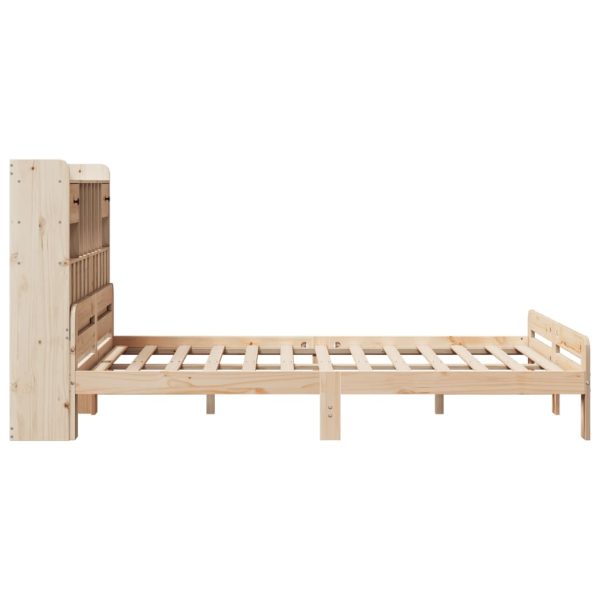 Letto Libreria Senza Materasso 140x190 Cm In Legno Di Pino - Image 5