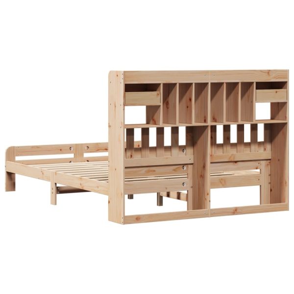 Letto Libreria Senza Materasso 140x190 Cm In Legno Di Pino - Image 6