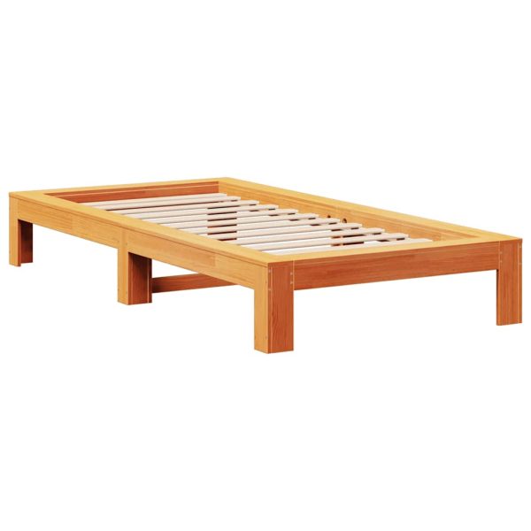Letto Senza Materasso Marrone Cera 75x190 Cm In Legno Di Pino - Image 5