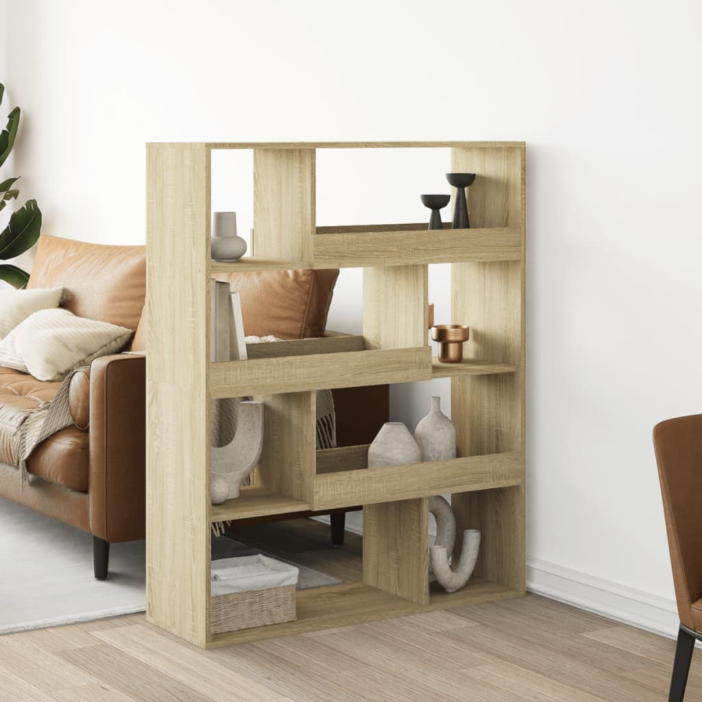 Libreria Rovere Sonoma 100x33x125,5 Cm In Legno Multistrato