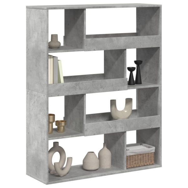Libreria Grigio Cemento 100x33x125,5 Cm In Legno Multistrato - Image 3