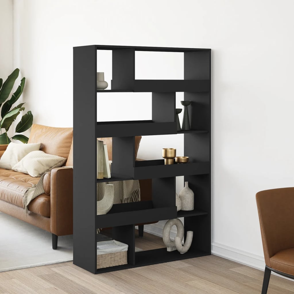 Libreria Nera 100x33x156,5 Cm In Truciolato