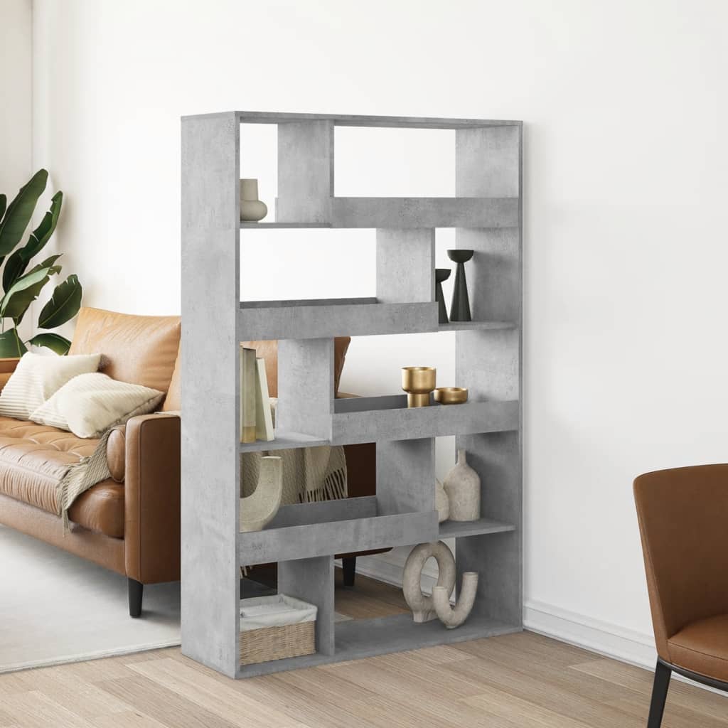 Libreria Grigio Cemento 100x33x156,5 Cm In Truciolato