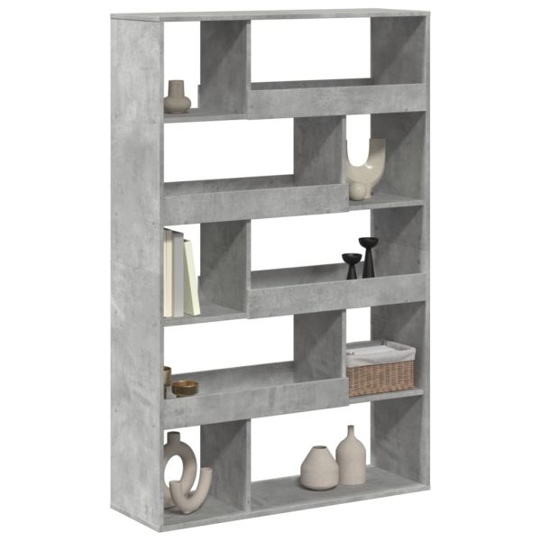 Libreria Grigio Cemento 100x33x156,5 Cm In Truciolato - Image 3