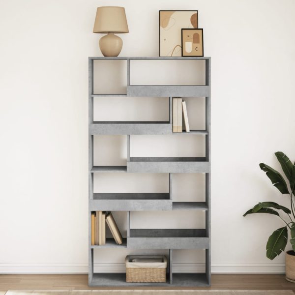 Libreria Grigio Cemento 100x33x187,5 Cm In Truciolato - Image 3
