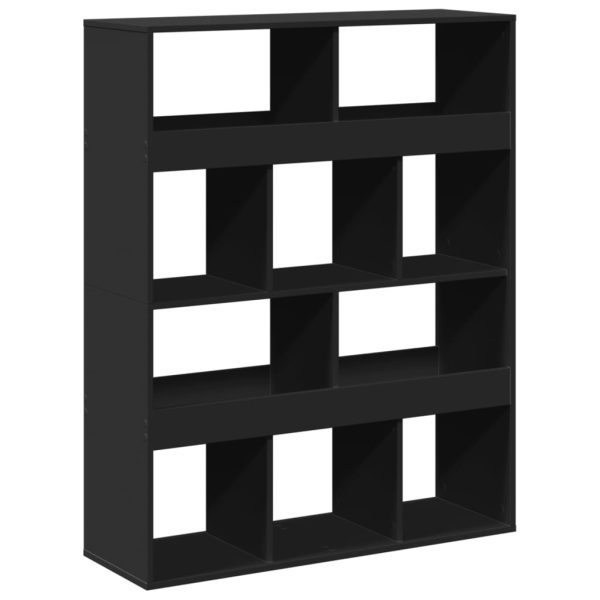 Libreria Nera 100x33x125,5 Cm In Legno Multistrato - Image 6
