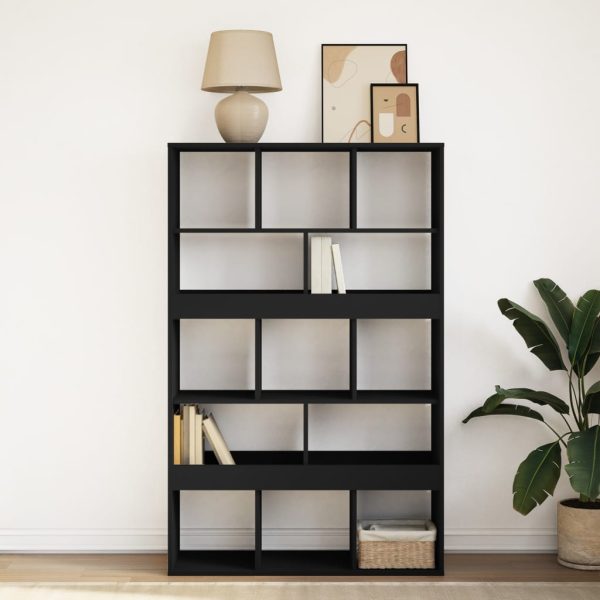 Libreria Nera 100x33x156,5 Cm In Truciolato - Image 3
