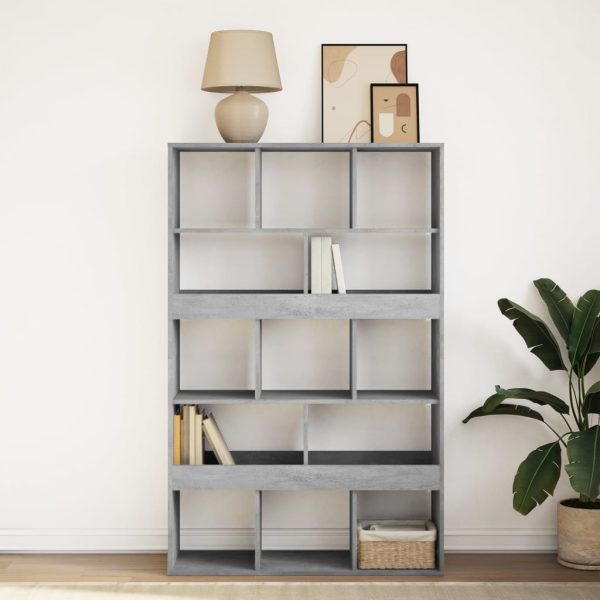Libreria Grigio Cemento 100x33x156,5 Cm In Truciolato - Image 3