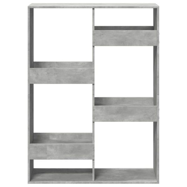Libreria Grigio Cemento 100x33x135 Cm In Legno Multistrato - Image 4