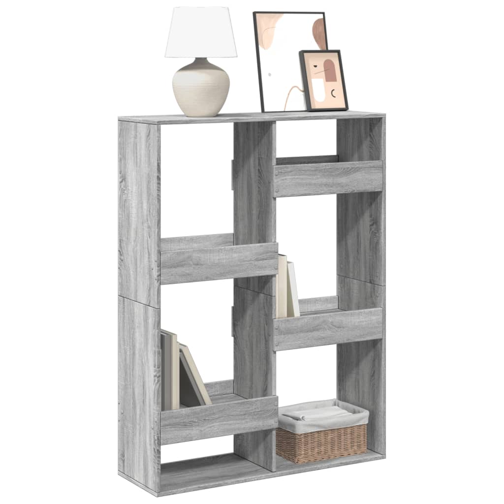 Libreria Grigio Sonoma 100x33x135 Cm In Legno Multistrato