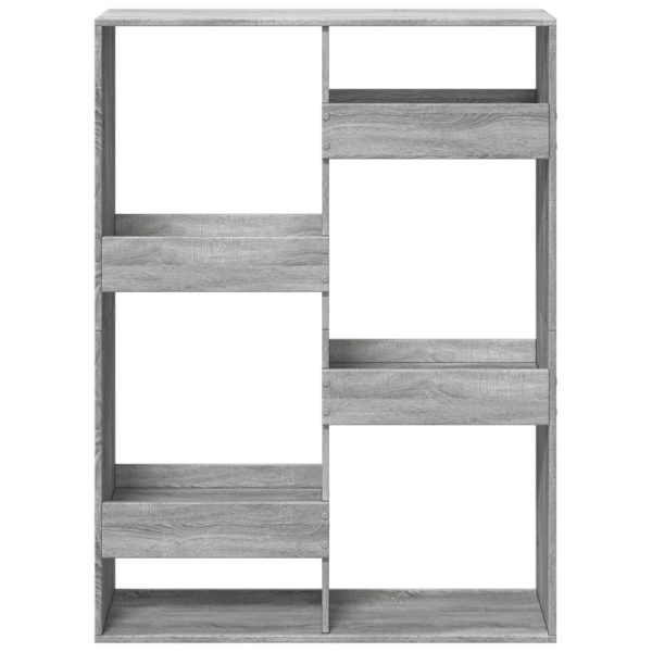 Libreria Grigio Sonoma 100x33x135 Cm In Legno Multistrato - Image 4