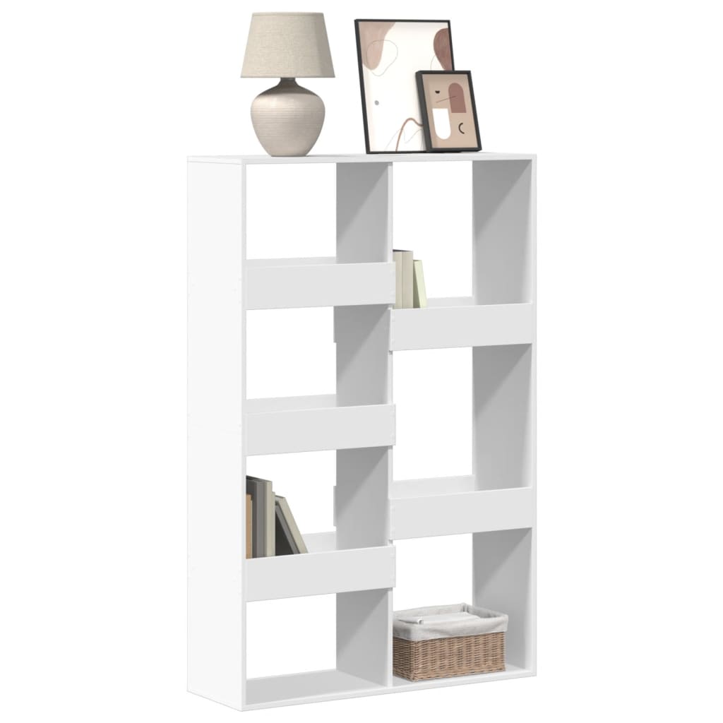 Libreria Bianca 100x33x155,5 Cm In Legno Multistrato