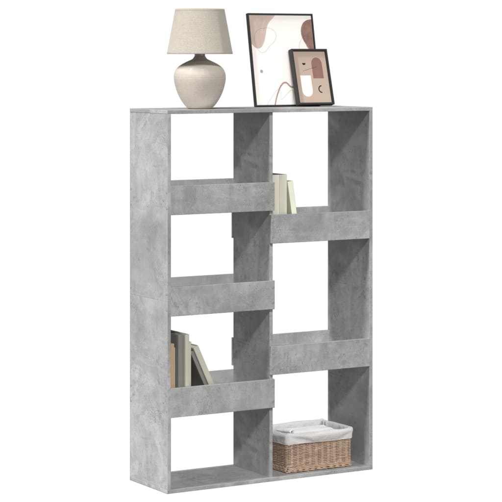 Libreria Grigio Cemento 100x33x155,5 Cm In Legno Multistrato